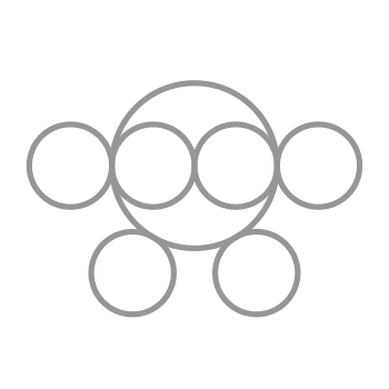 a cluster of 7 circles that looks vaguely like a human