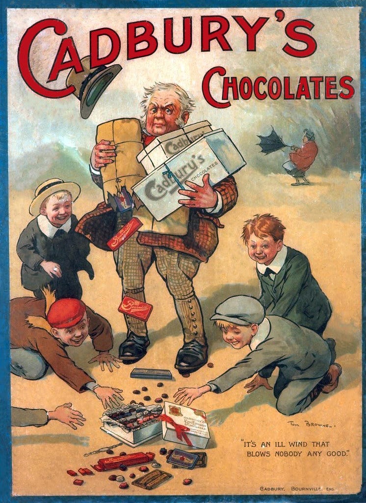 BROWNE, Tom. Ad for Cadbury